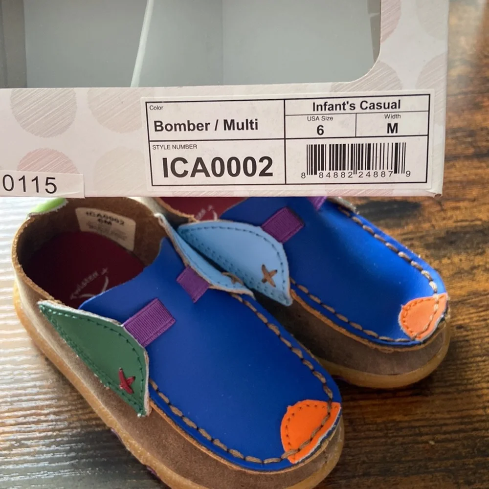 Twisted X Boys Leather Casual Shoes Sz 6 - Picture 5 of 6